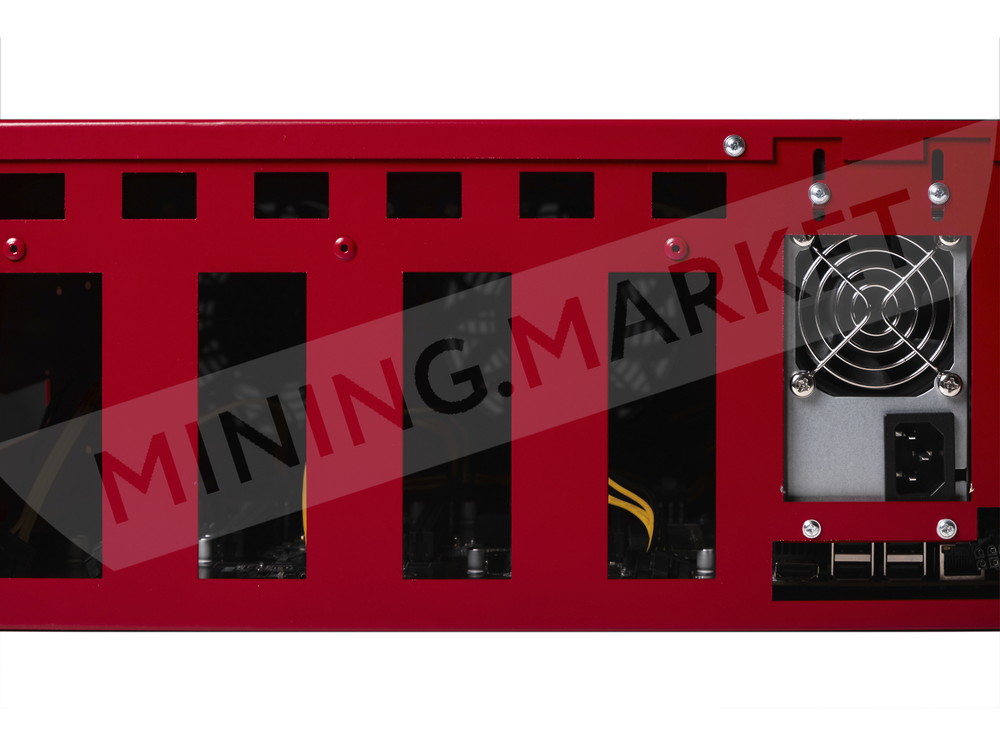 Тушка для майнинга на 8 видеокарт "RED-BITMAIN", стандарт