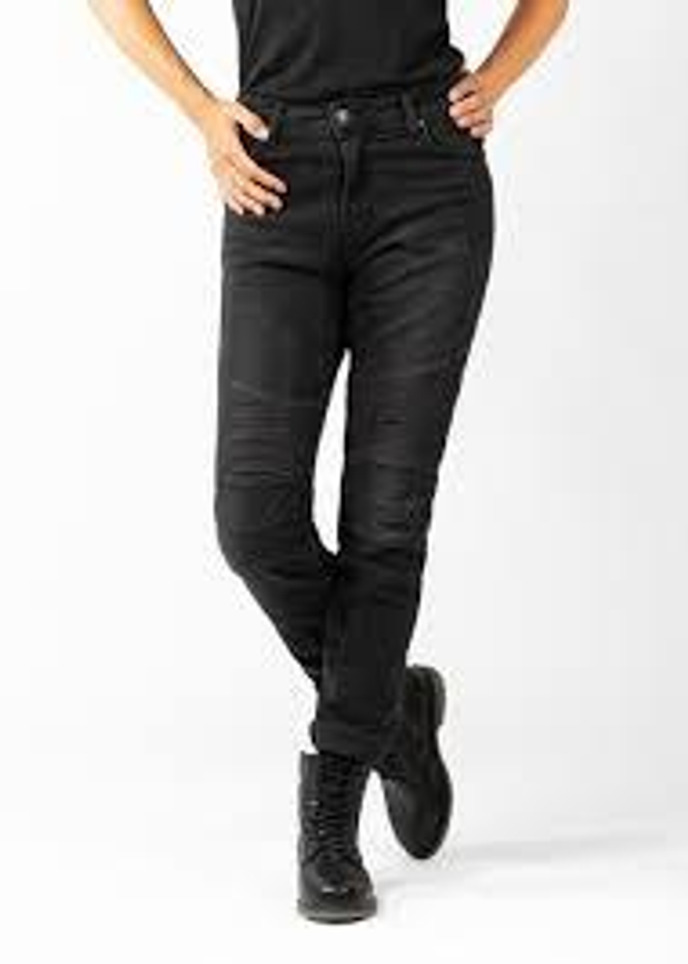 All black biker jeans sales