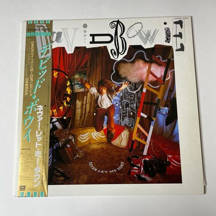 Винтажная виниловая пластинка LP David Bowie Never Let Me Down (Japan 1987) (Obi) (Poster)