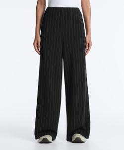 OYSHO Брюки в тонкую полоску с широкими штанинами и модалом, черный