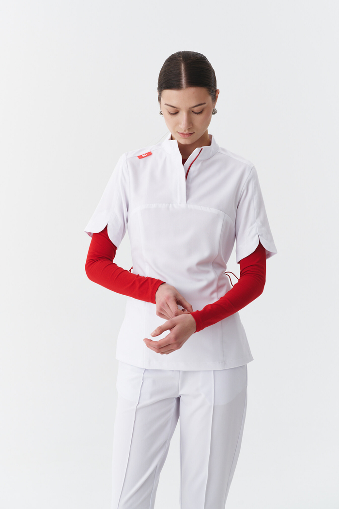 Топ медицинский женский Деликато, белый