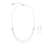 Колье Coeur de Lion Silver Multicolour-Pastel 5064/10-1522 цвет мультиколор