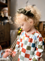 Платье трапеция Mjölk Шахматы, с длинным рукавом