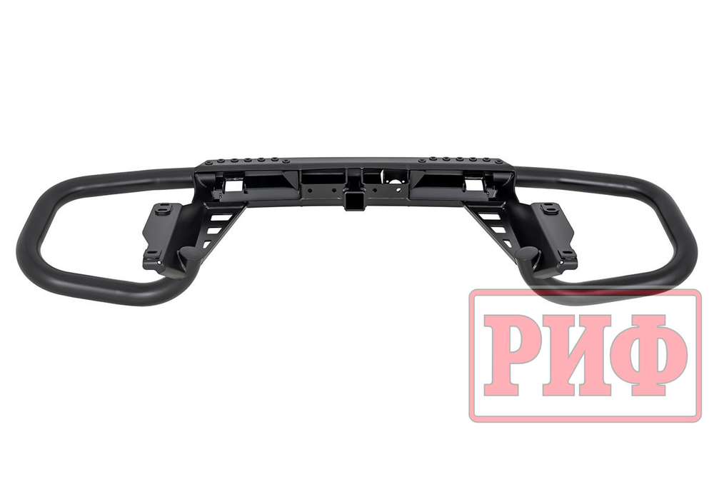 Бампер силовой задний Toyota Land Cruiser Prado 150 c квадратом под фаркоп РИФ