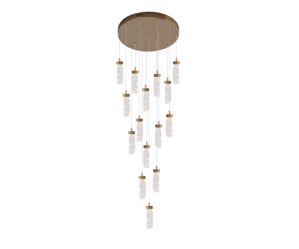 08511-15A,36 Люстра каскадная Астен латунь Led 90W