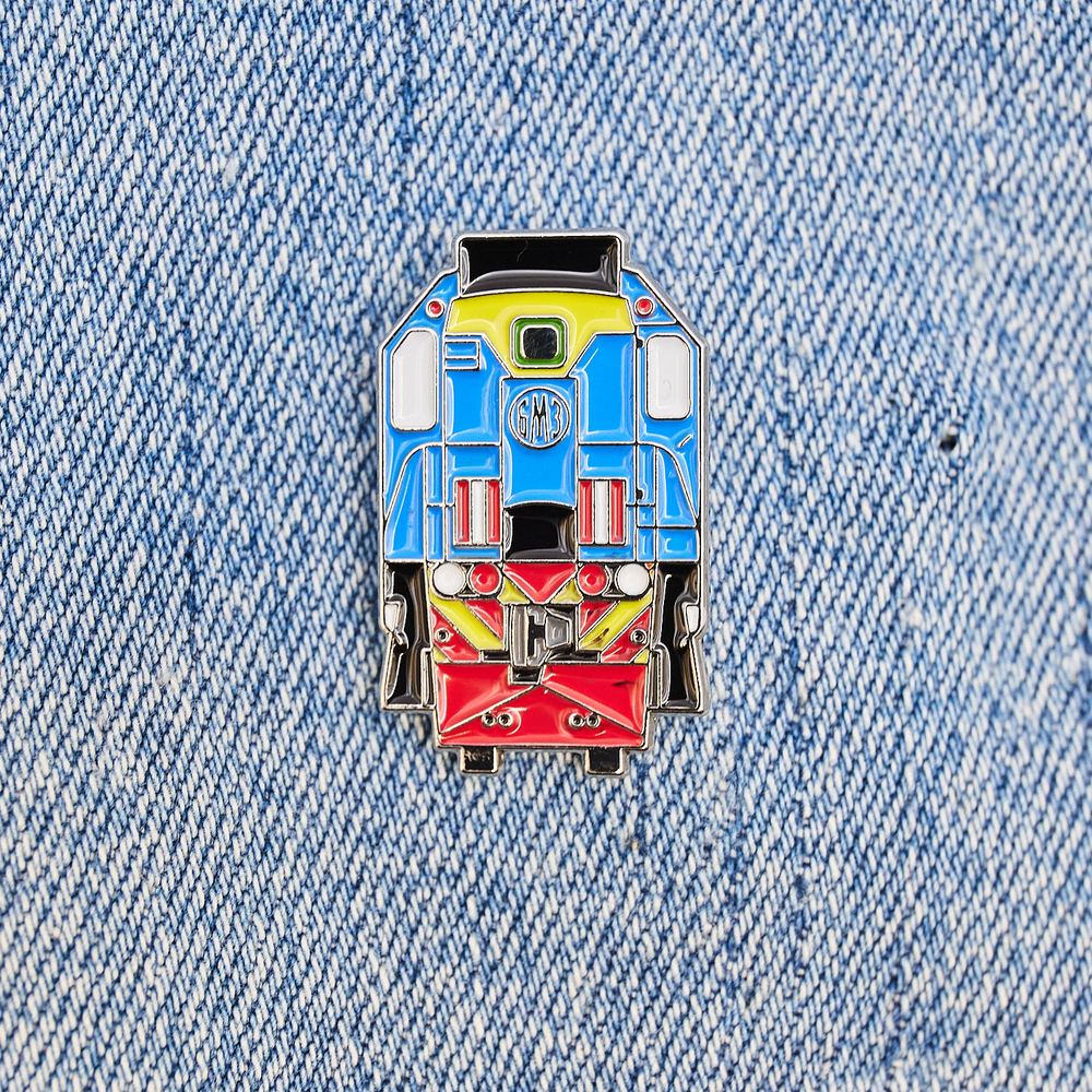 Значок тепловоз ТЭМ18 синий