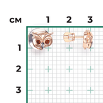 Серьги-пусеты «Загадочность» из комбинированного золота с эмалью