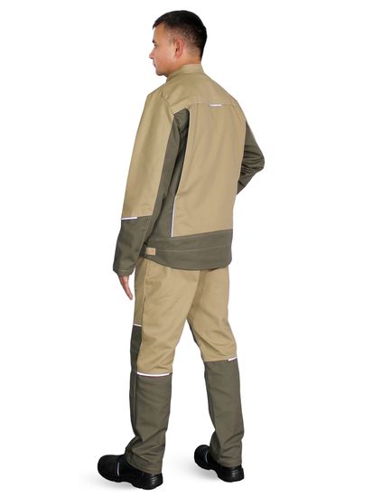 Костюм "Дрим" летний (куртка + брюки) цв. беж/олива