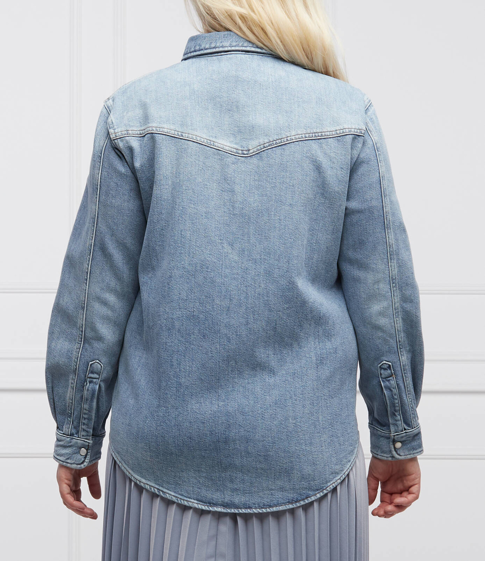 рубашка farro plus size Persona by Marina Rinaldi - голубой(1191282)