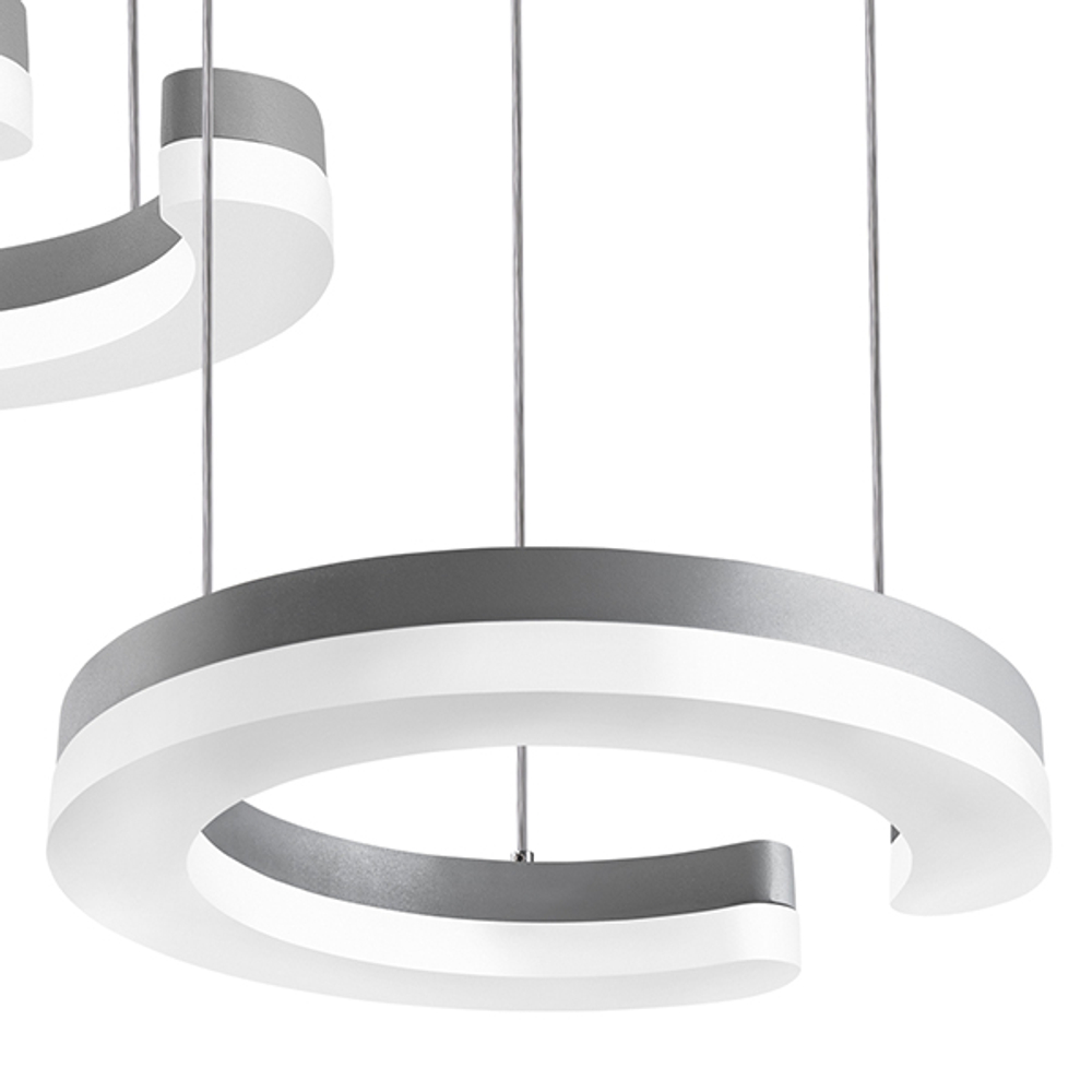 763339 Подвес UNITARIO 34.5W LED 3795LM СЕРЕБРО МАТОВЫЙ 3000K