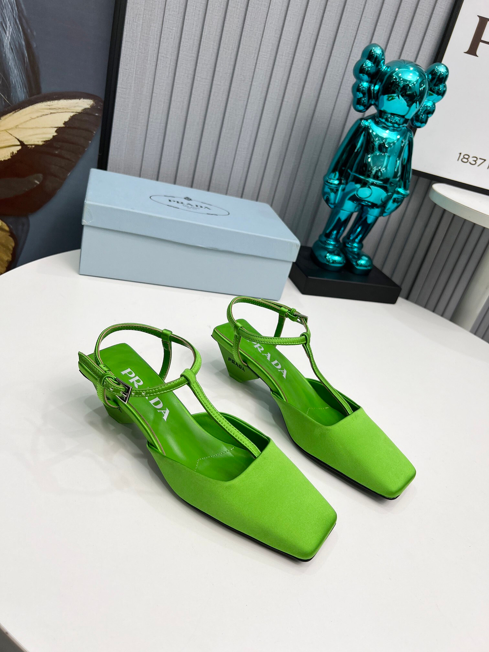 Prada Satin Slingback Pumps