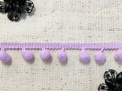 Тесьма/бахрома с помпонами, ш. 2,5 см