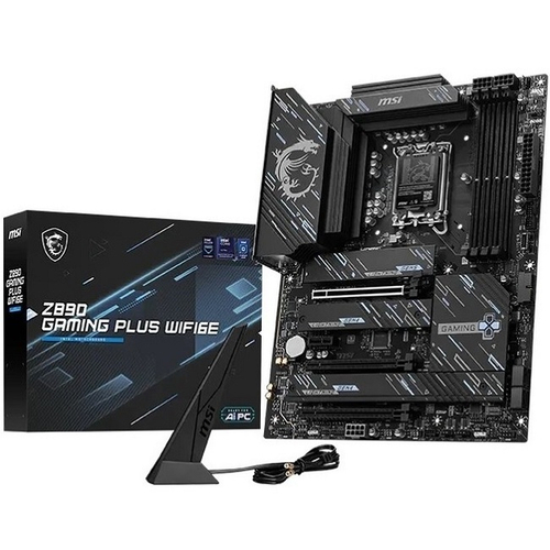 Материнская плата MSI Z890 GAMING PLUS WIFI6E (LGA1851/Z890/4xDDR5/3xPCI-Ex16/4xM.2/Wi-Fi/BT/GLAN/DP/HDMI/ATX)