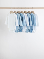 Боди с длинным рукавом для малышей Next K79-692, 7 шт., Белый, Голубой