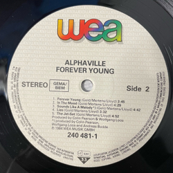 Винтажная виниловая пластинка LP Alphaville Forever Young (Германия 1984)