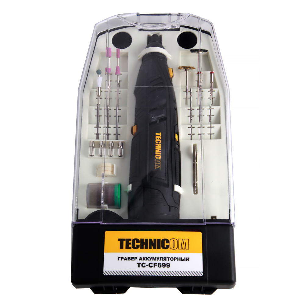 Гравер аккумуляторный TECHNICOM TC-CF699, 12В, 2Ач, 6 скоростей, 5000-25000 об/мин