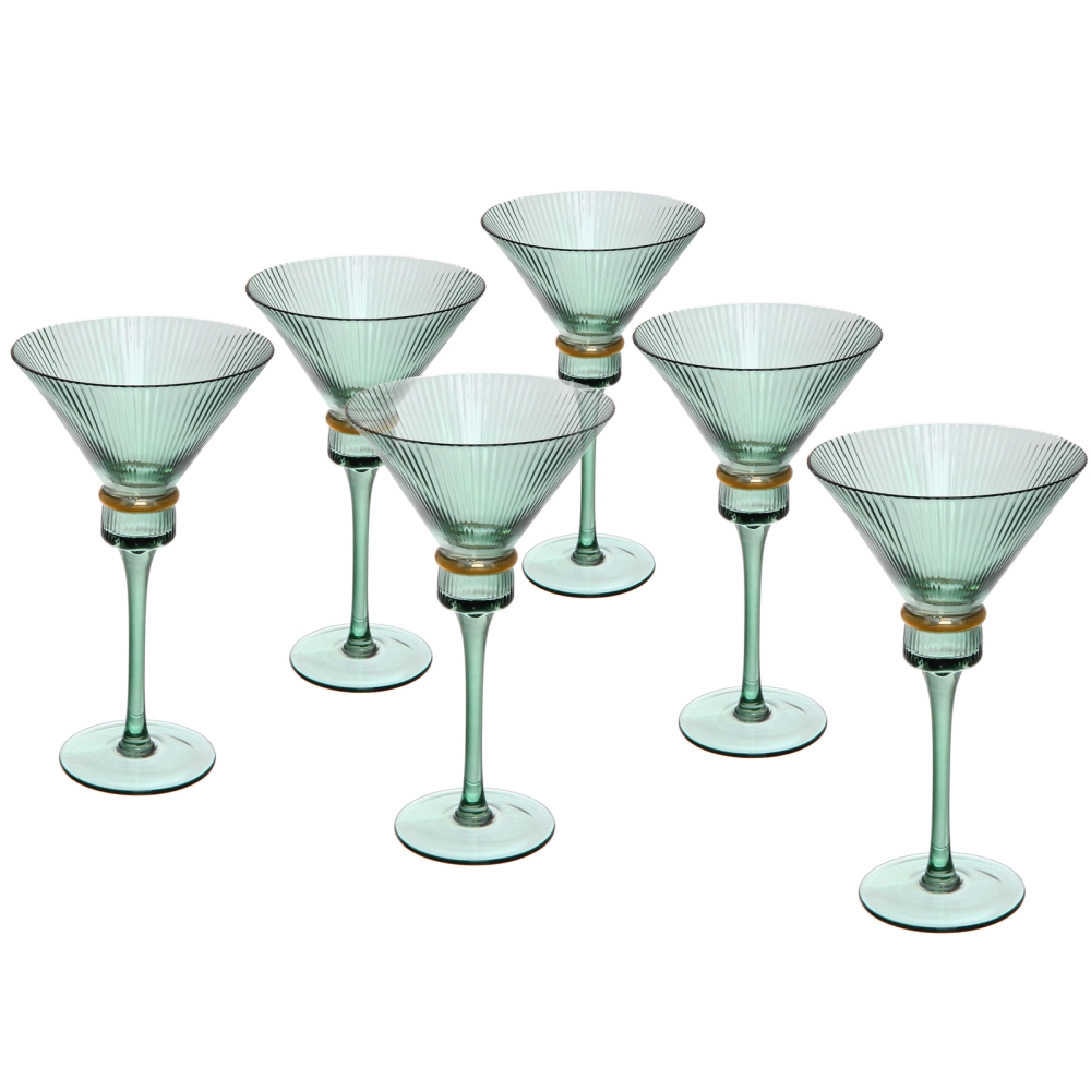 Бокал для мартини 220 мл «VIVALDI» в наборе 6шт, зеленый