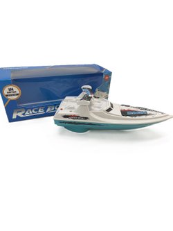 Игрушка Лодка Лагуна, на батарейках (53909-2) цвет белый-голубой