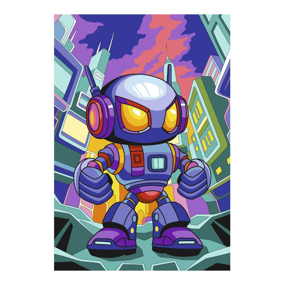 Картина по номерам на холсте 20*30см. "Нео-робот" (Lori)