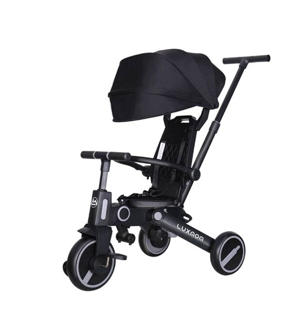 Трехколесный велосипед Luxmom 368 3 колесный складной (черный)