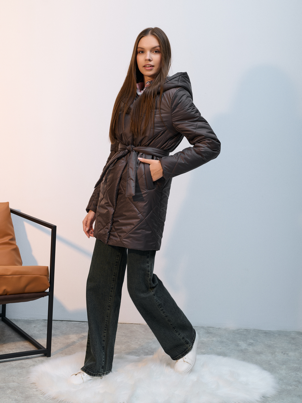 Полупальто демисезонное "2026" кофе