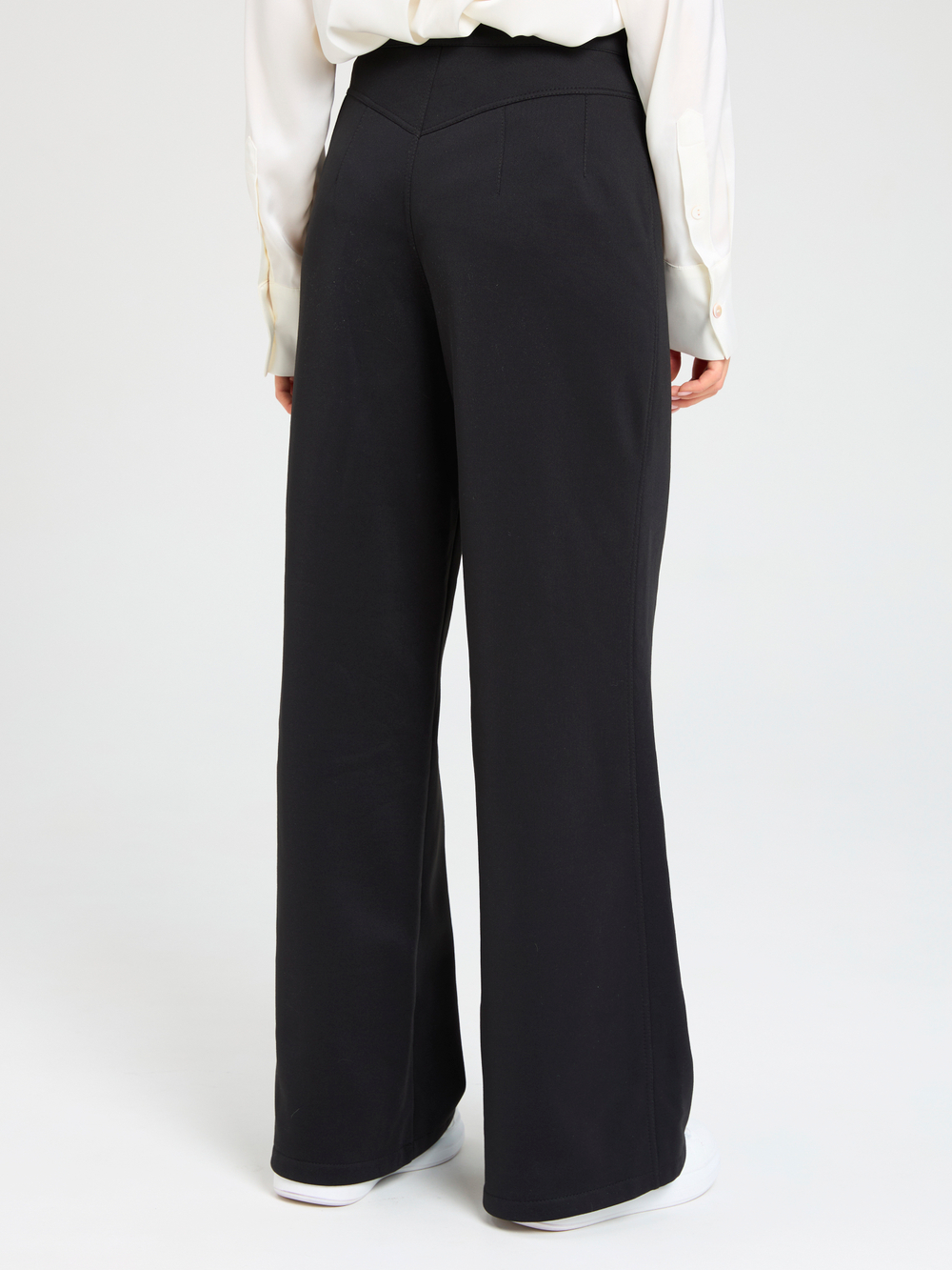 Брюки утепленные для девочки палаццо с декоративными пуговицами