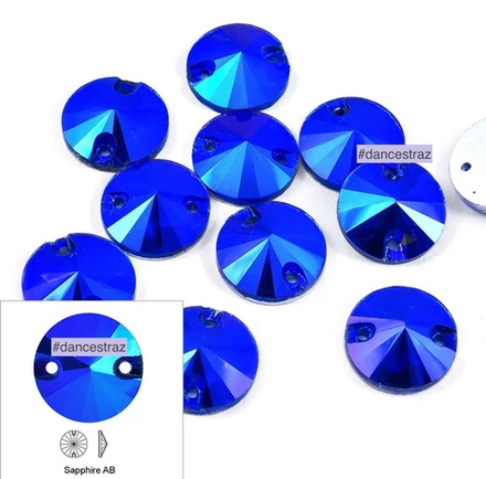 Стразы пришивные, Rivoli, Sapphire AB, A3-P33, 14mm, (36 ea/pkg), A3 (F2)