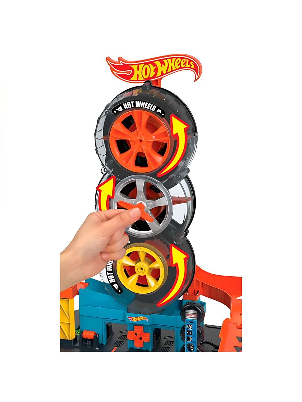 Игровой набор Хот вилс City Мастерская Крутой поворот HDP02 | Hot Wheels City Super Twist Tire Shop 4+