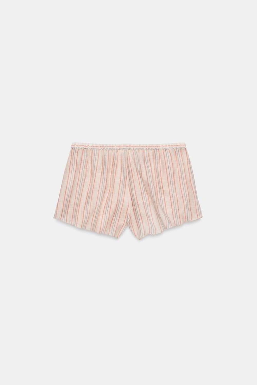 ZARA ШОРТЫ В ПОЛОСКУ С РЮШАМИ, ПОЛОСКИ
