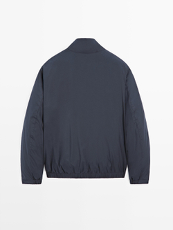 Massimo Dutti Легкая водоотталкивающая стеганая куртка, темно-синий