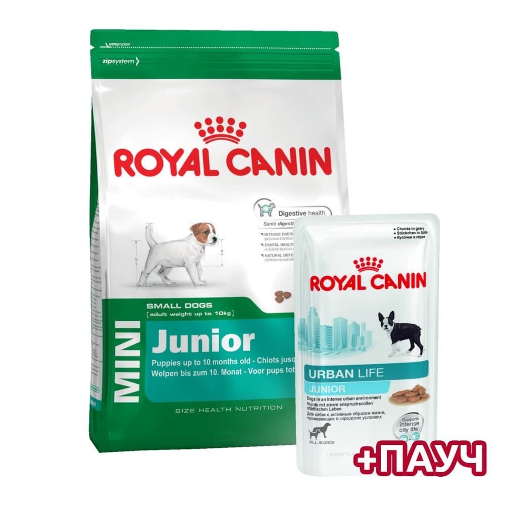Royal Canin 2кг+150г Мини Юниор корм для щенков мелких пород до 10 месяцев  Акция!