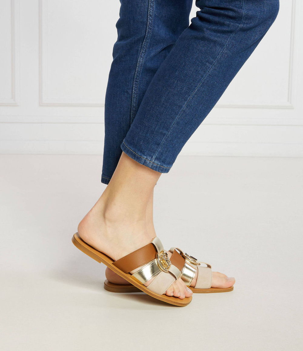 Шлепанцы кожаные saba 08 Liu Jo - коричневый(SA4119 PX488)