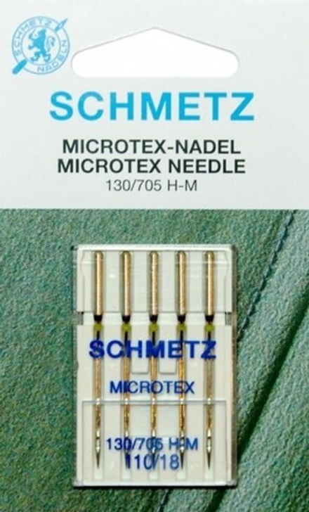 Иглы микротекс (особо острые) Schmetz 130/705H-M № 110, 5 шт.