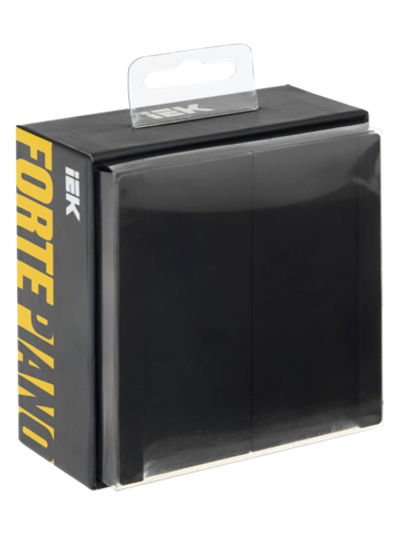 FORTE&PIANO Выключатель 2-клавишный 10А FP105 черный IEK