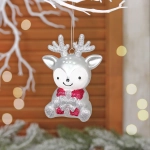 Ёлочная игрушка «Весёлый оленёнок» 8*5.5*11.5 см, Серебро