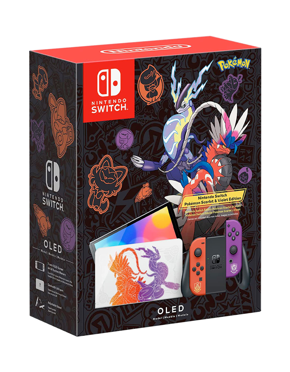 Игровая приставка Nintendo Switch OLED Pokemon Scarlet & Violet Edition (Фиолетовый)