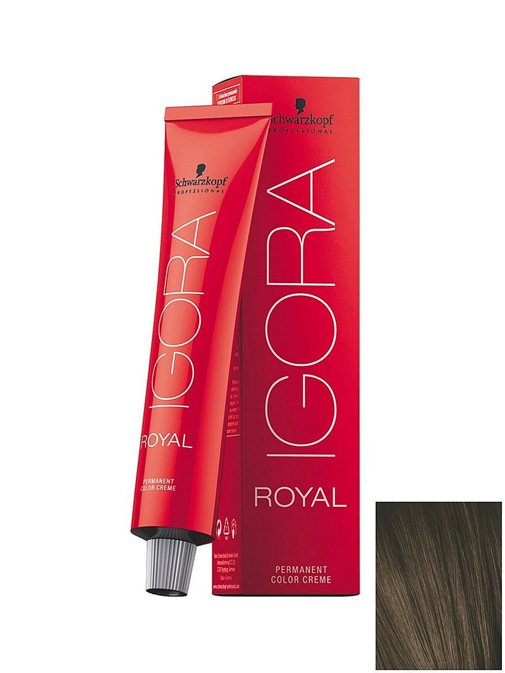 Краска для волос Igora Royal 5-0 Светлый коричневый натуральный Schwarzkopf Professional, 60 мл