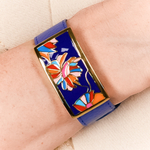 Браслет Fiore Luna на синем кожаном ремешке CB13599-7