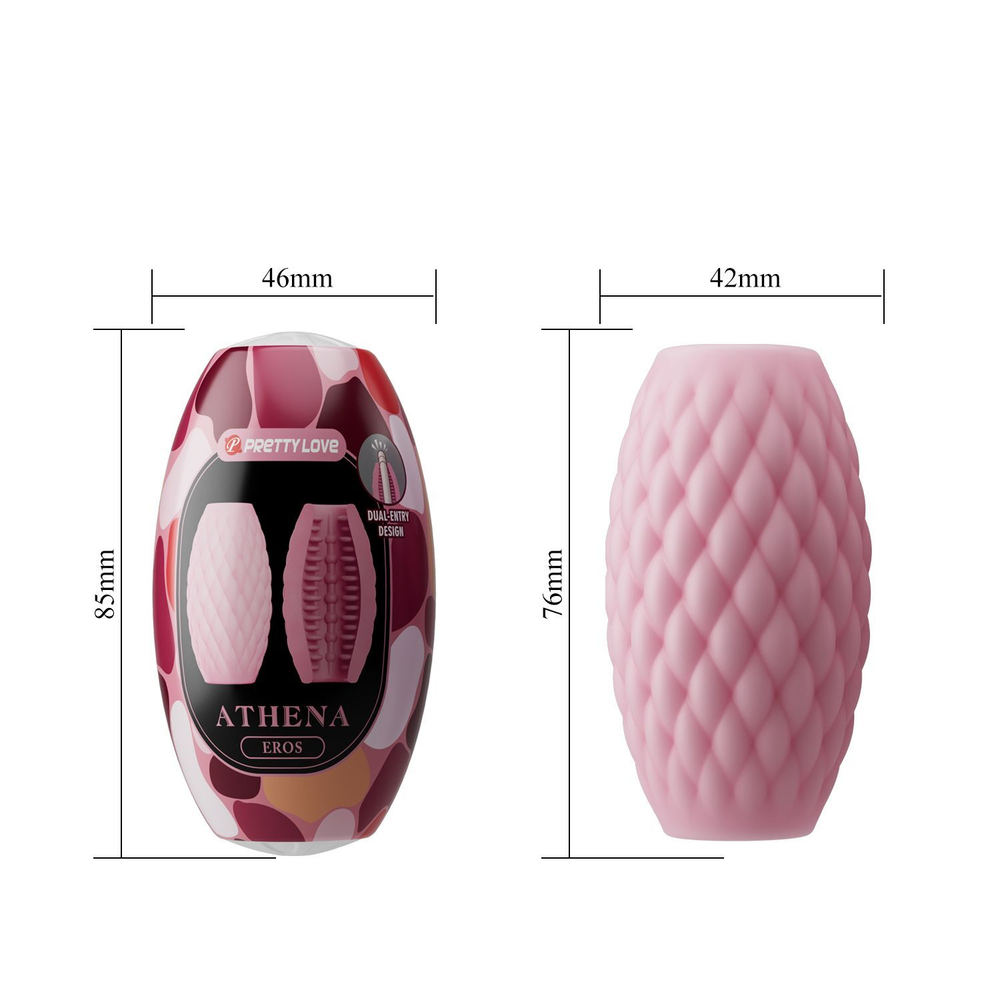 Розовый нереалистичный мастурбатор Athena (Цвет: розовый)