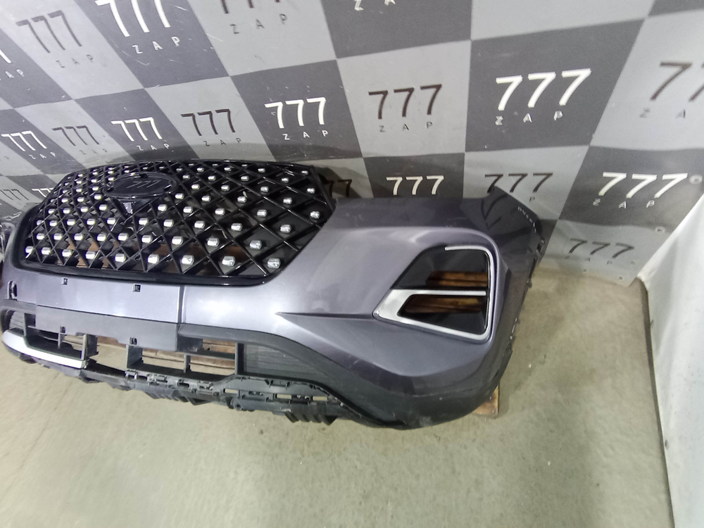 Бампер передний + решетка радиатора Chery Tiggo 4 Pro 20-нв Б/У Оригинал 602001262AADQJ
