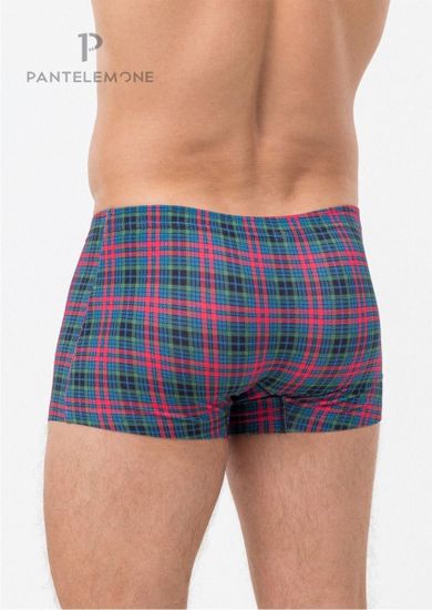 Трусы мужские боксеры Pantelemone PMH-1481, клетка сине-красная