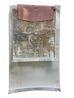 Набор ковриков для ванной и туалета, 60x100/50x60 см, цвет Серо-Коричневый