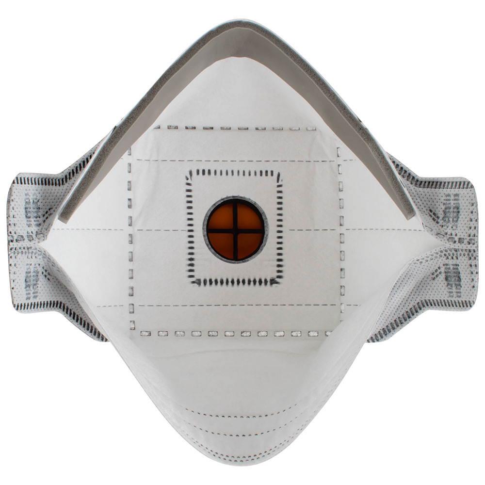 JETAPRO Полумаска Mircon Flex противоаэрозольная с клап., с уголь. слоем, трехпанель., FFP2