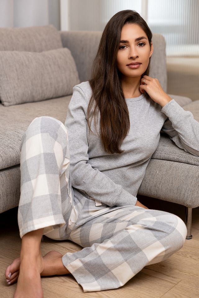 Пижама с брюками в клетку Vesper