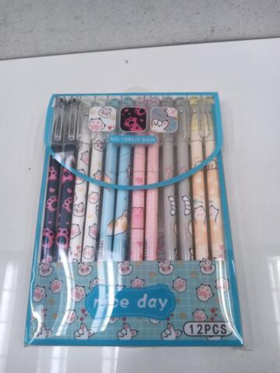 Ручка пиши-стирай гелевая 0,5 мм синяя "Лапки"