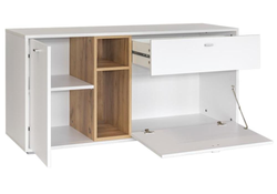 Модульная гостиная Бэль белый премиум / дуб золотой craft комплектация 2