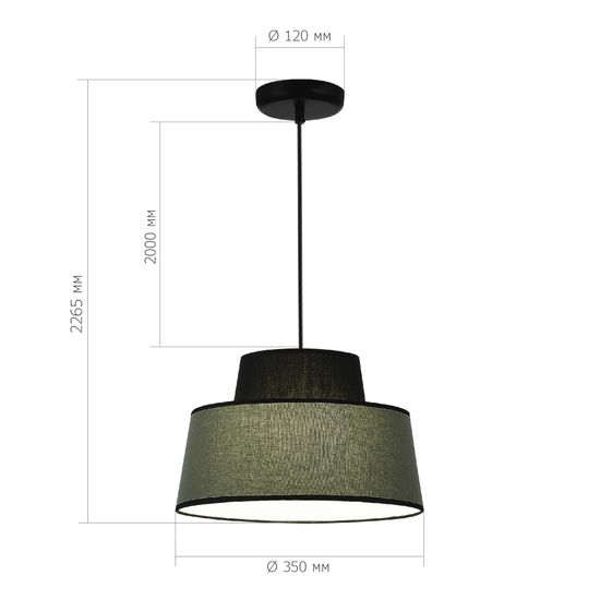 SL1354.433.01 Светильник подвесной ST-Luce Черный/Хаки E27 1*40W JACKIE