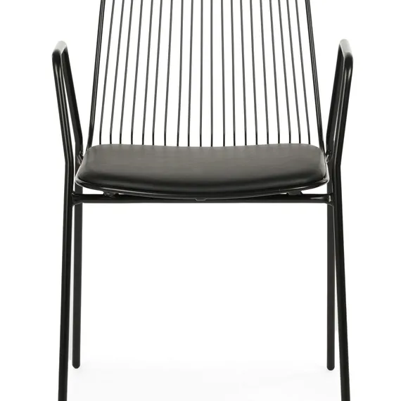 Стул Vivo Armchair черный с мягкой подушкой