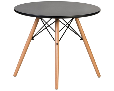 Стол журнальный DOBRIN SHELLEY, ножки светлый бук, цвет чёрный