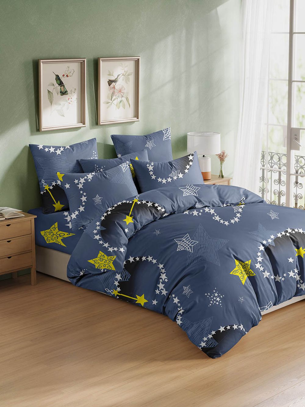 Постельное белье бязь Сказка "Cupidon" 1,5-сп Наволочка 50х70 см 1 шт Простынь на резинке 90x200 см Пододеяльник 145x215 см